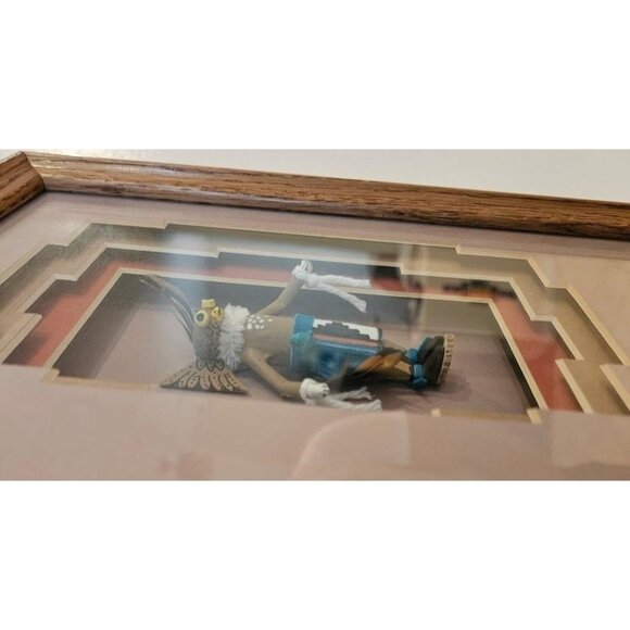 Ross & Cleo Wersonick Navajo Native American Sand Art Kachina Dolls Shadow Box - Picture 12 of 12